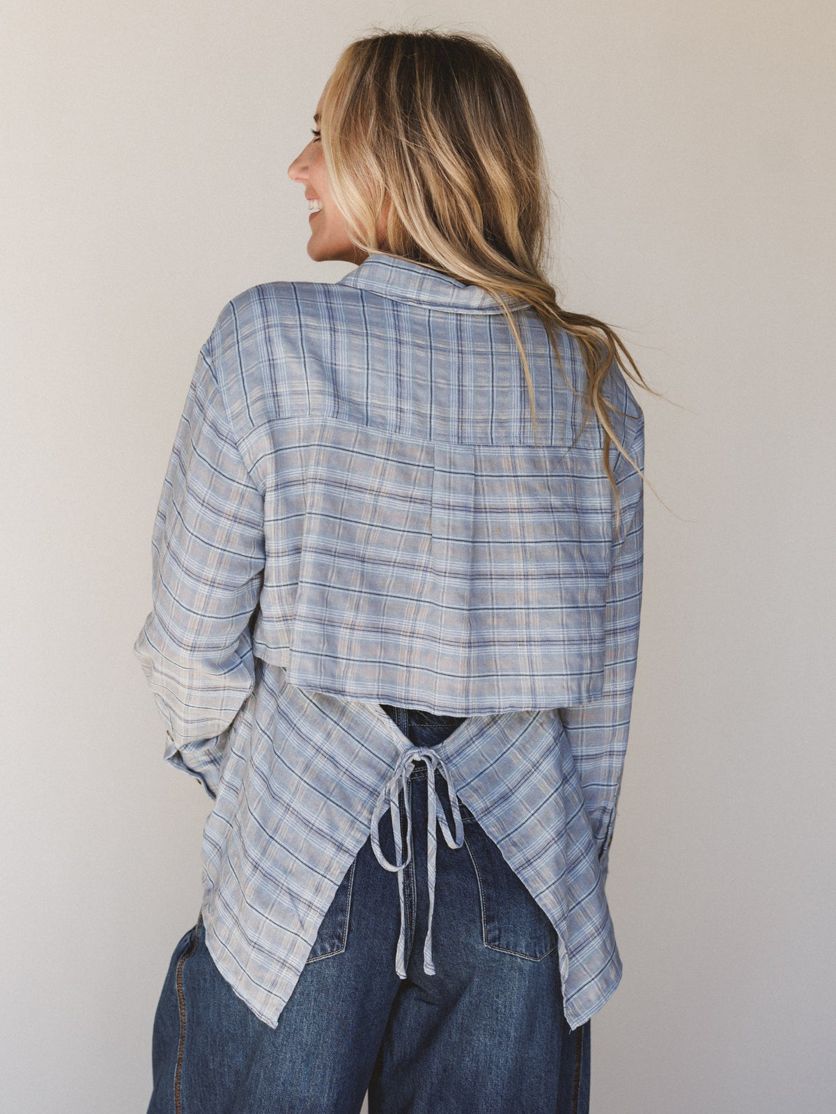 Perfectly Prairie Blouse - Gray Blue