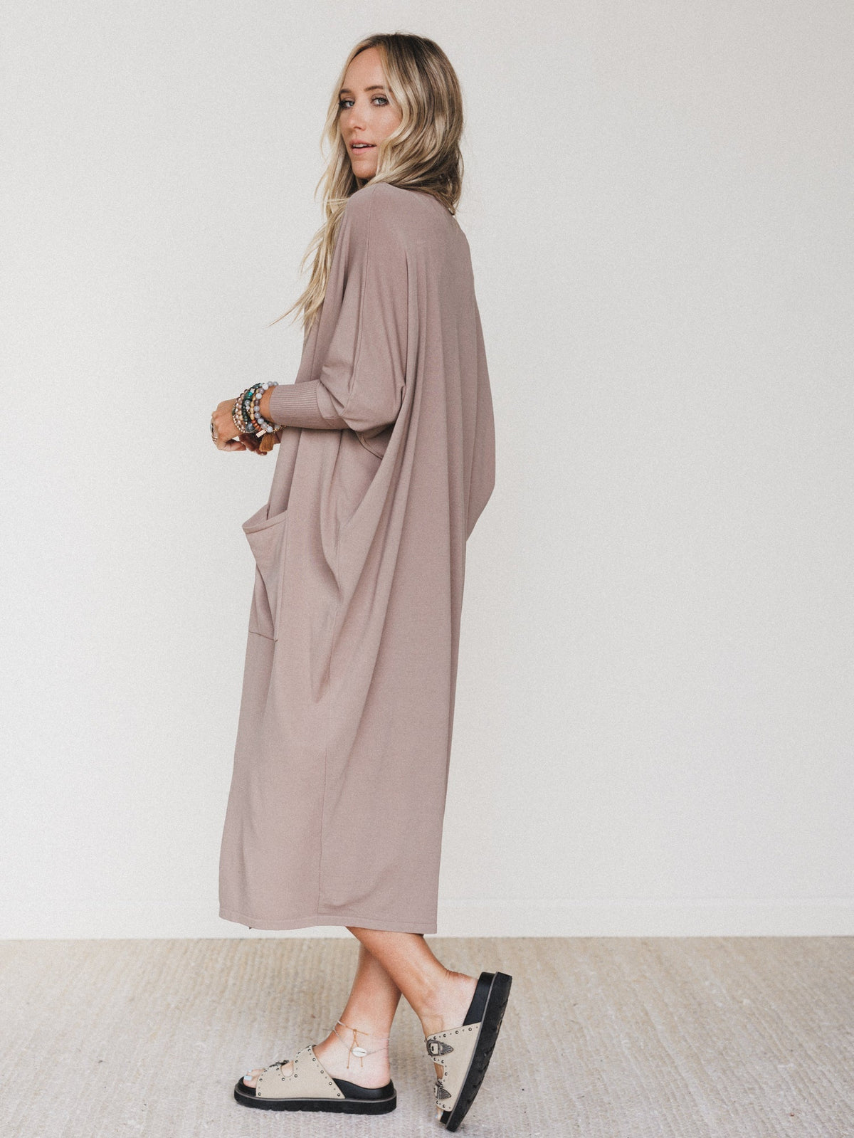 Harper Duster Dress - Mushroom