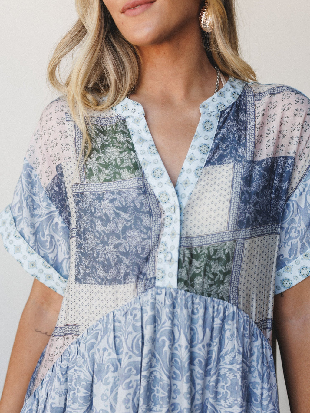 Blossom Caravan Dress - Blue Combo