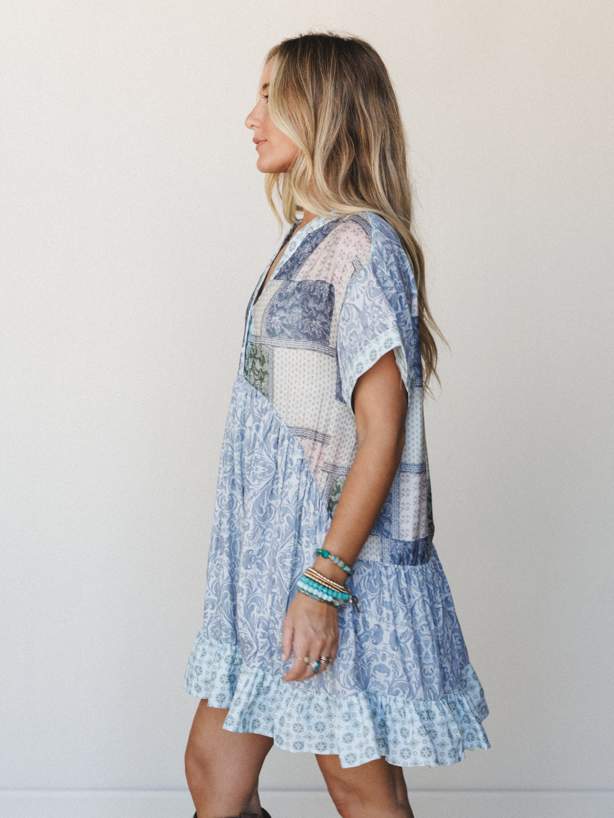 Blossom Caravan Dress - Blue Combo