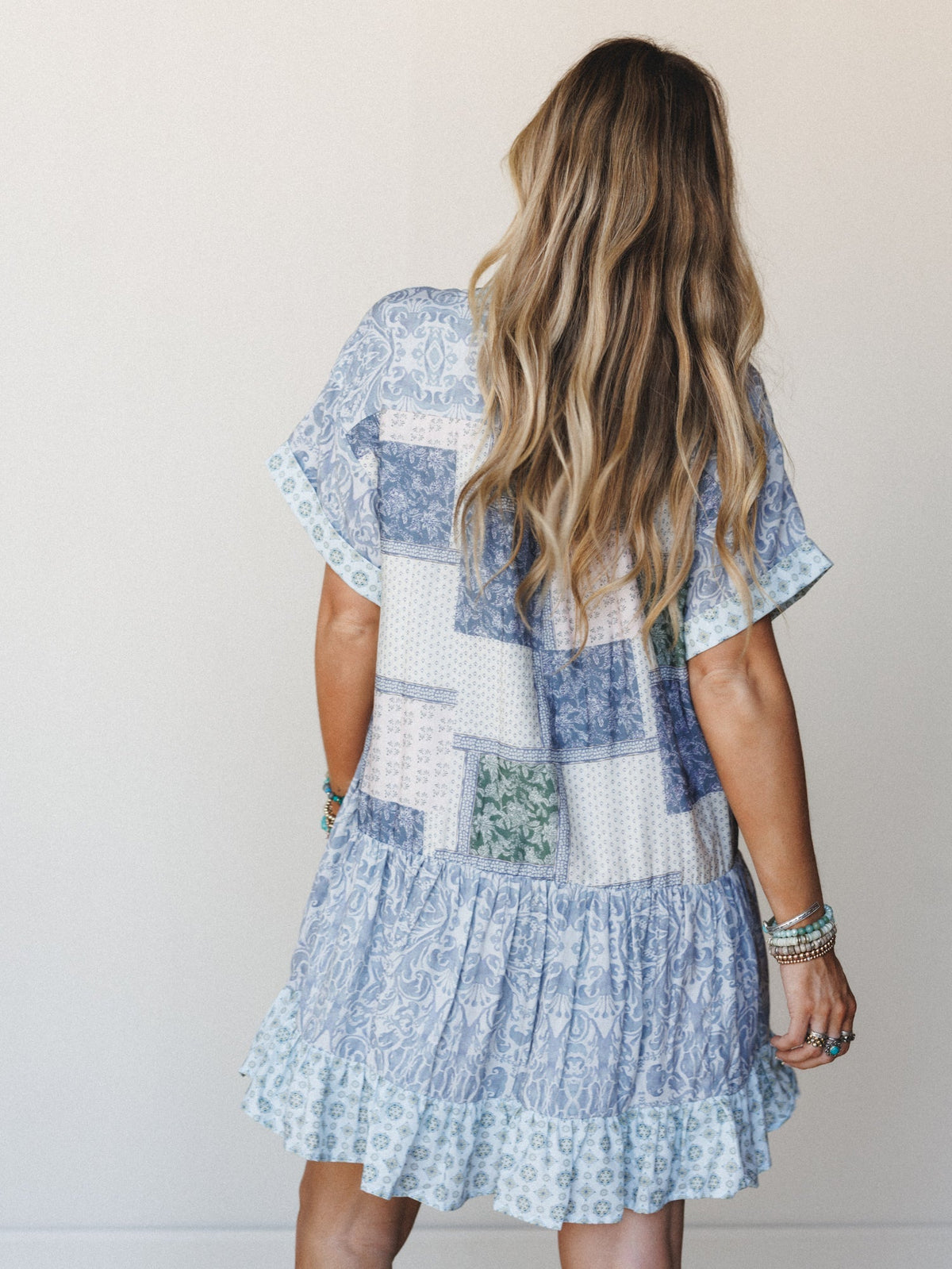Blossom Caravan Dress - Blue Combo