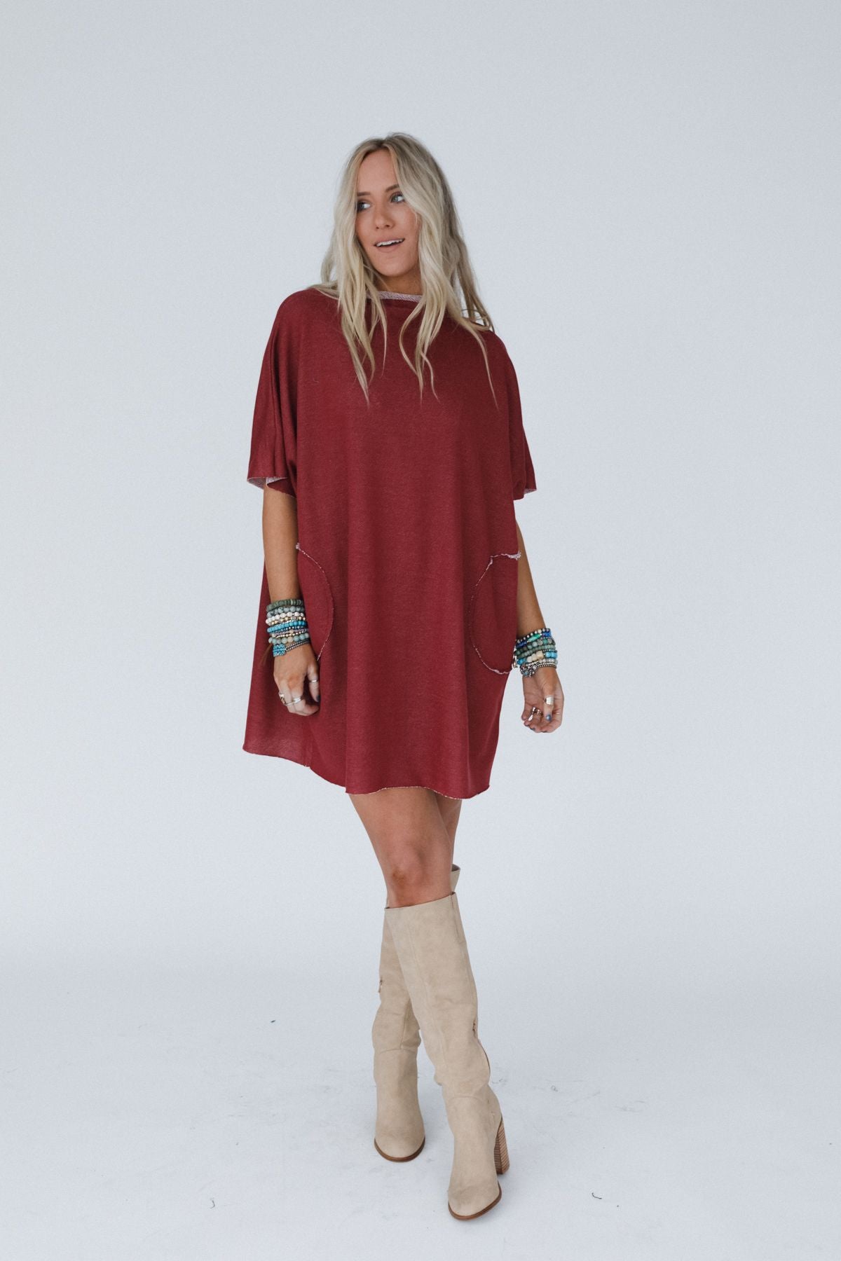 The Nest Laid Back Luxe Dress - Marsala