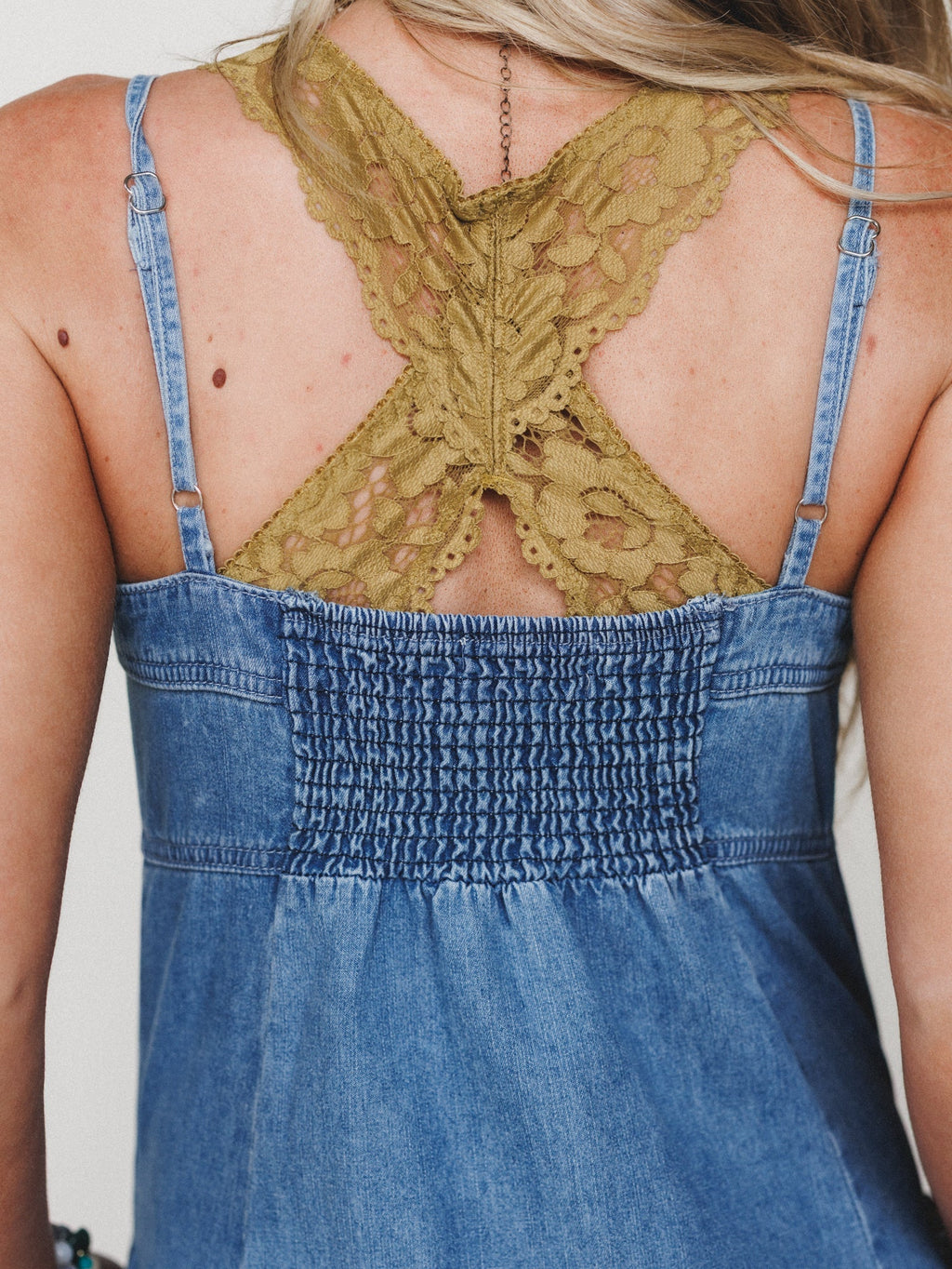 Small Town Girl Dress - Light Wash