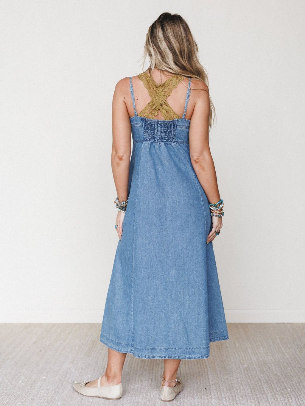 Small Town Girl Dress - Light Wash