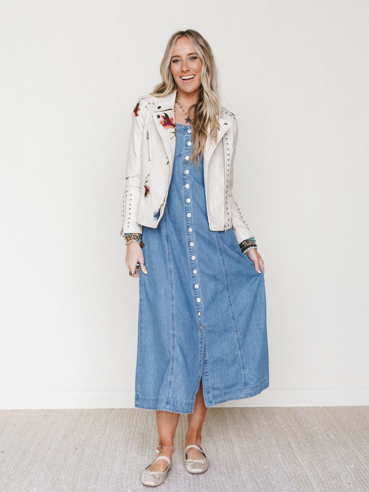 Small Town Girl Dress - Light Wash