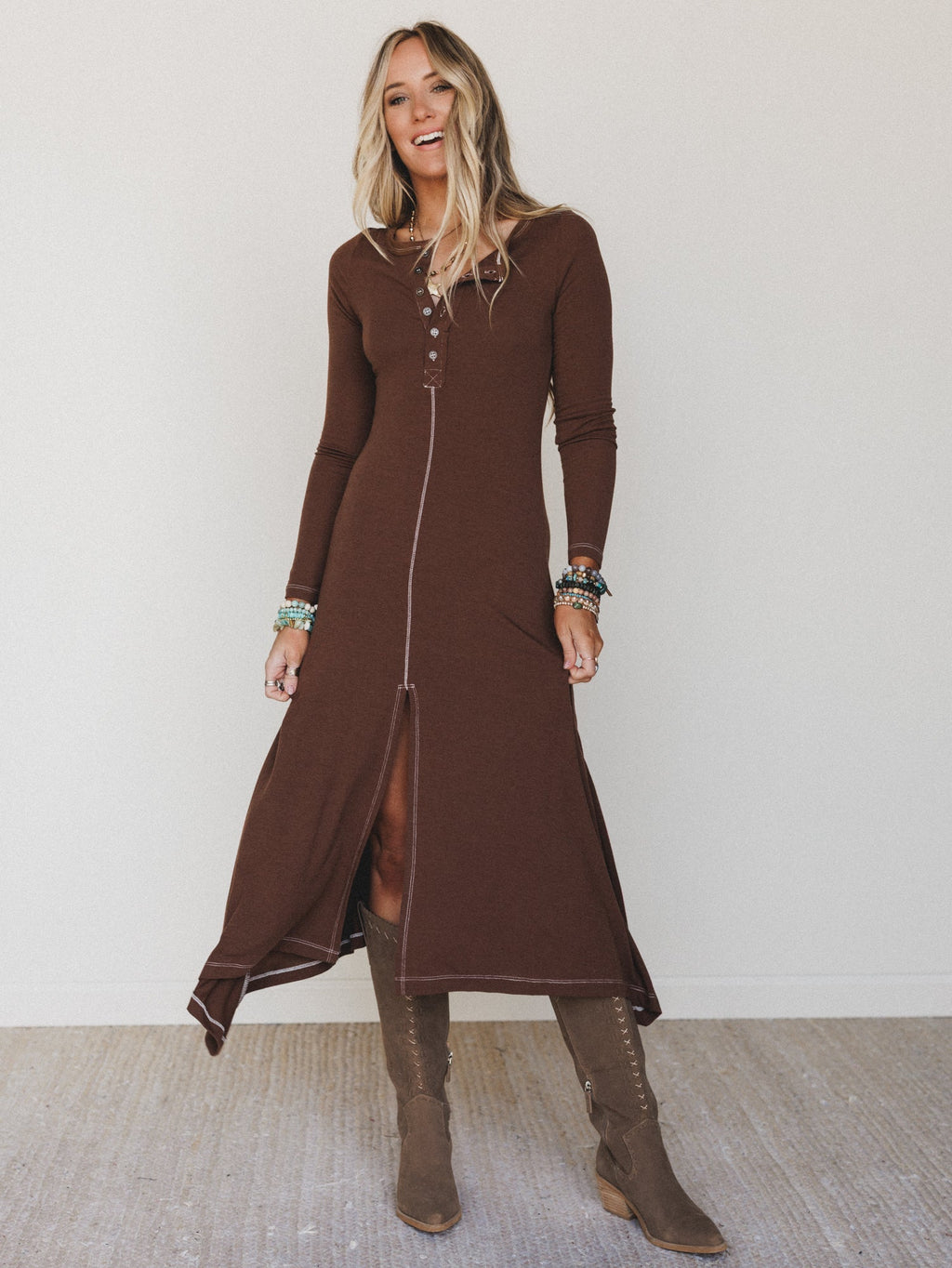 Harlowe Dress - Mocha