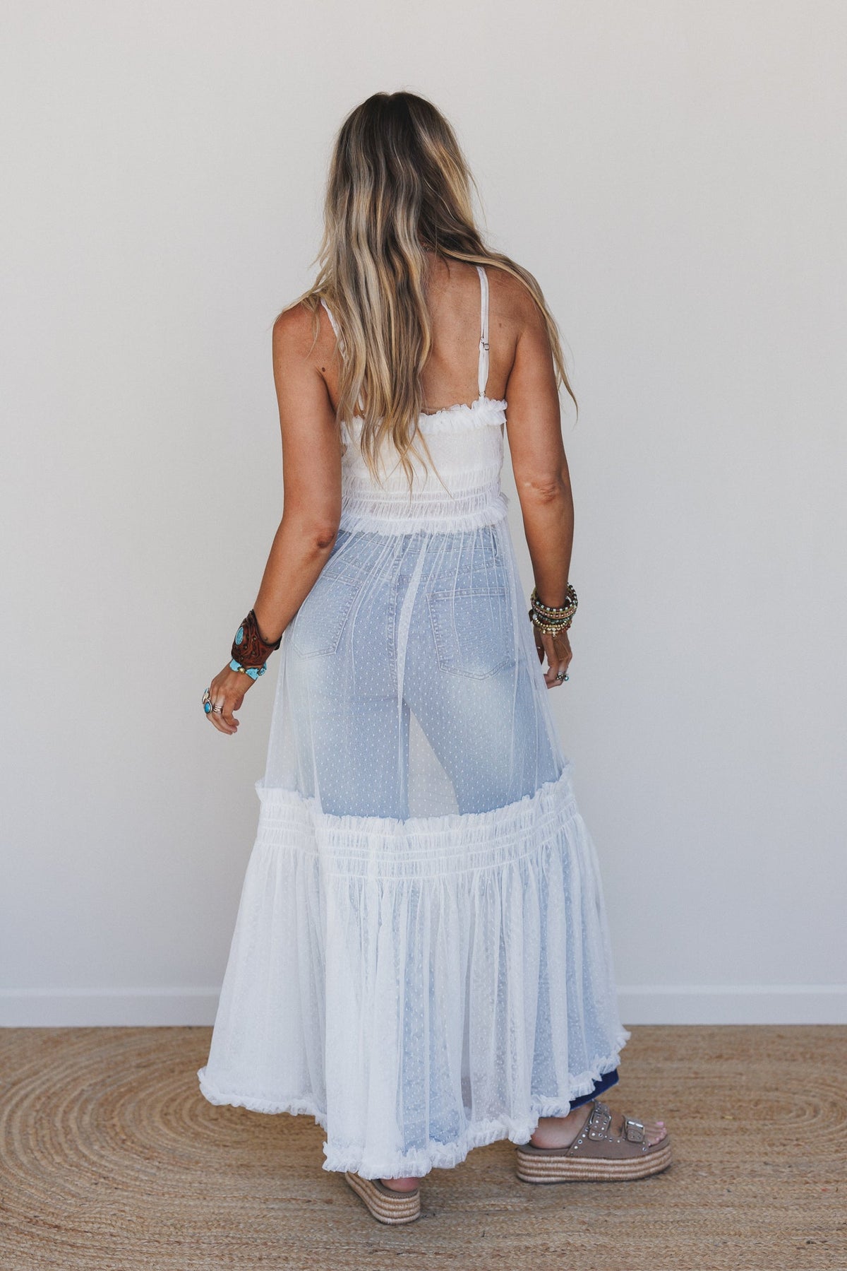 Light Layers Maxi Dress - White