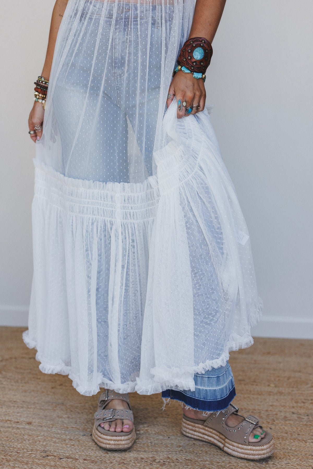 Light Layers Maxi Dress - White