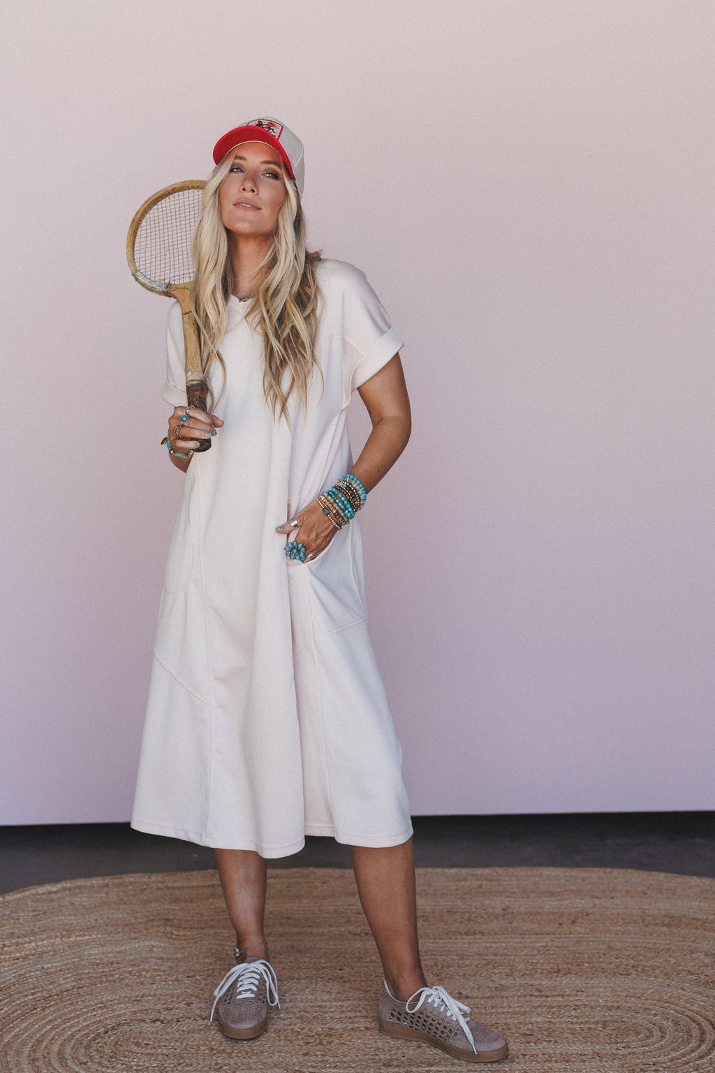 Coastal Mirage Maxi Dress - Cream