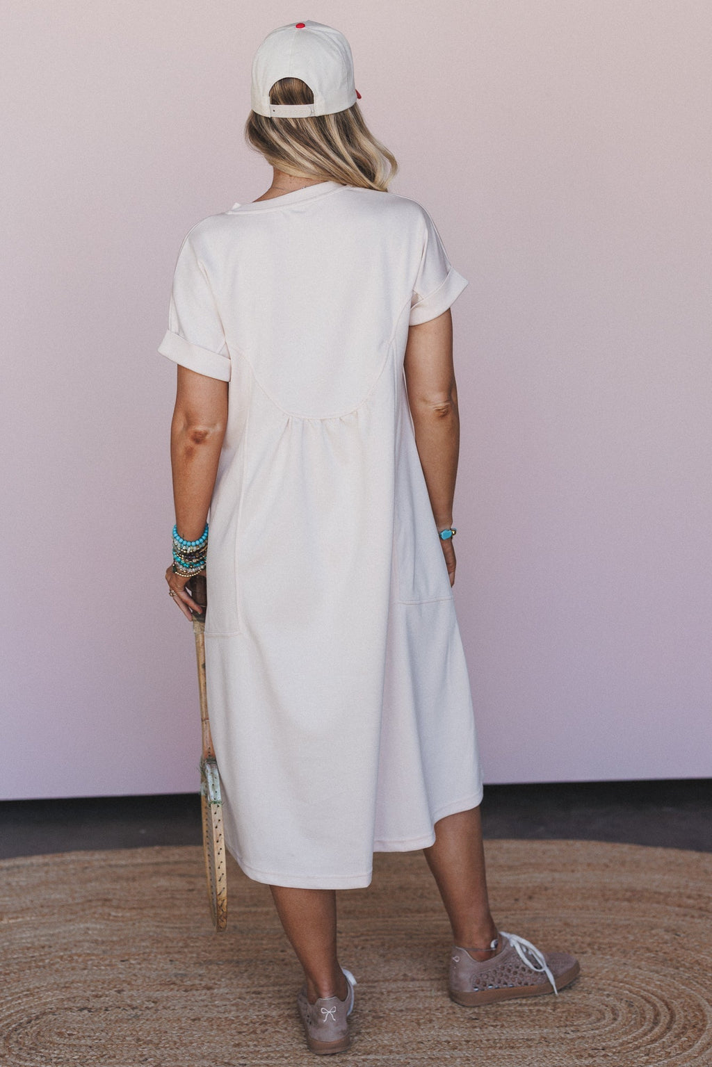 Coastal Mirage Maxi Dress - Cream