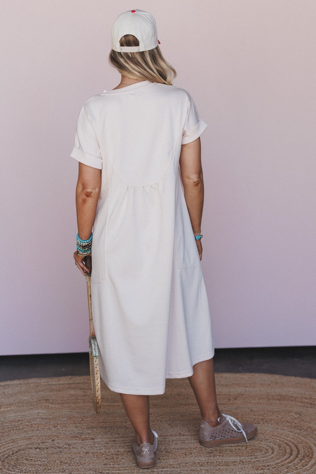 Coastal Mirage Maxi Dress - Cream