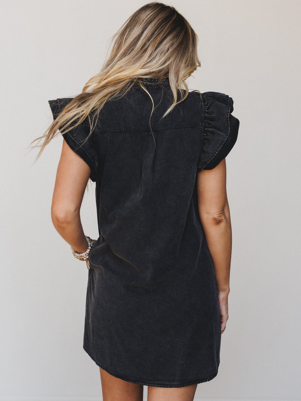 Ruffle Darling Dress  - Black