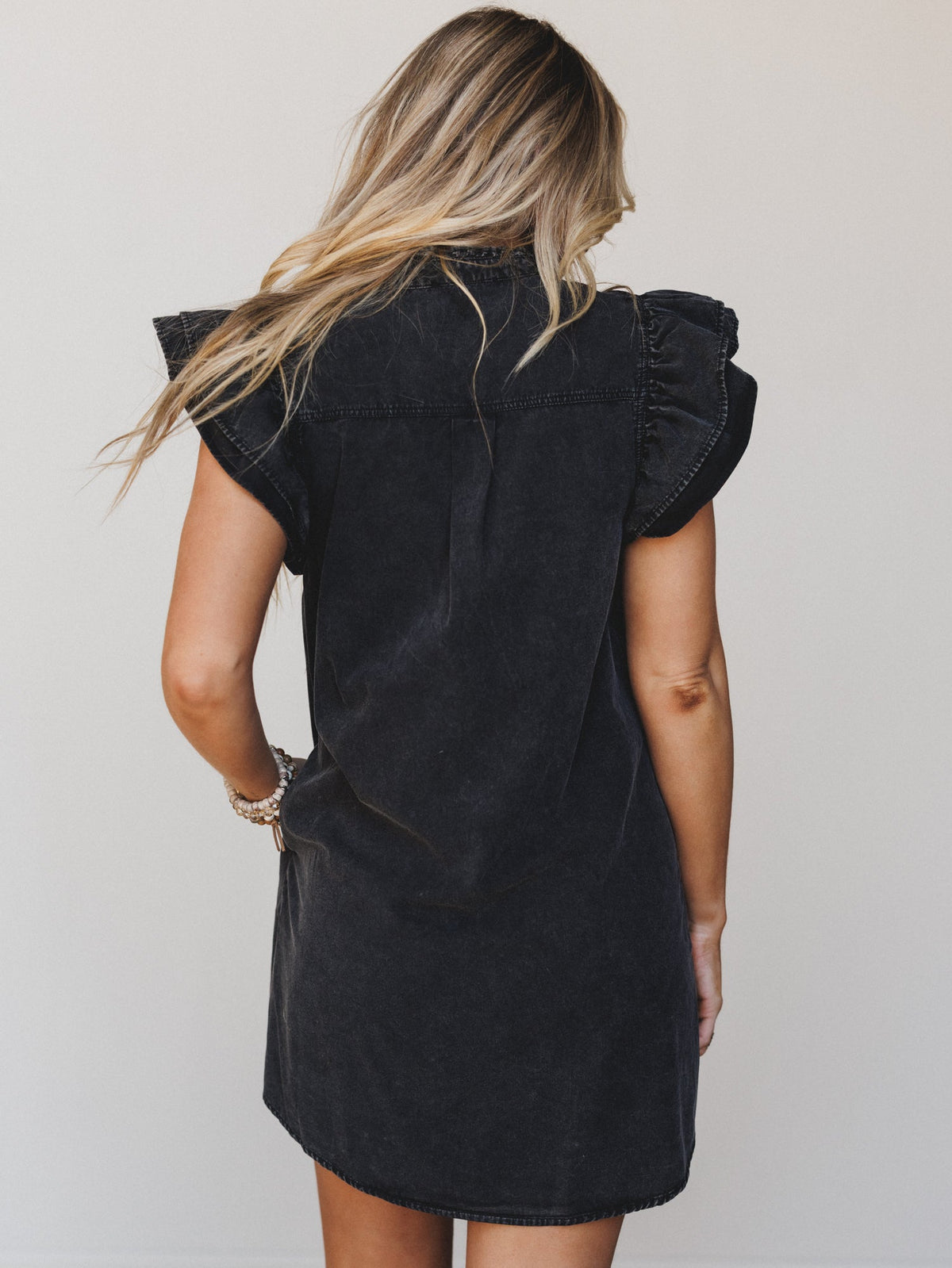Ruffle Darling Dress  - Black