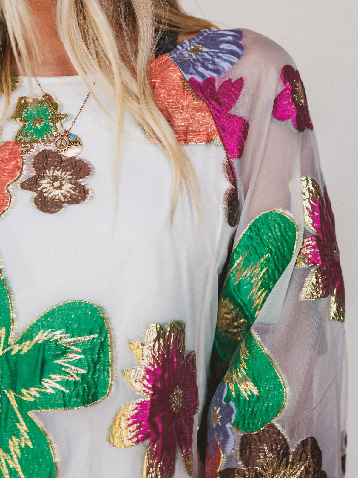 Ballad Sky Floral Dress - Cream