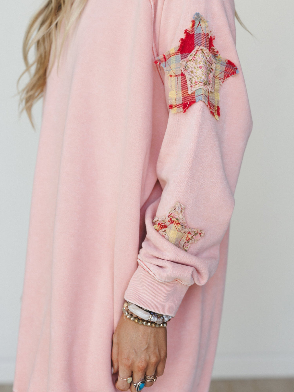 Starfall of Wonder Long Sleeve Dress - Blush