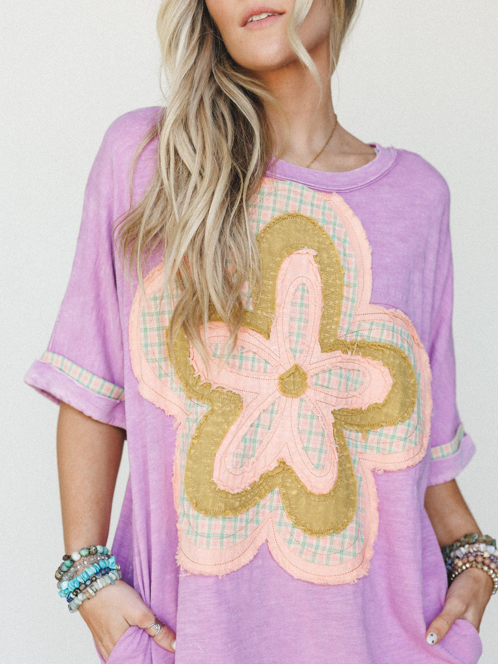 Flower Power Tee Dress - Orchid