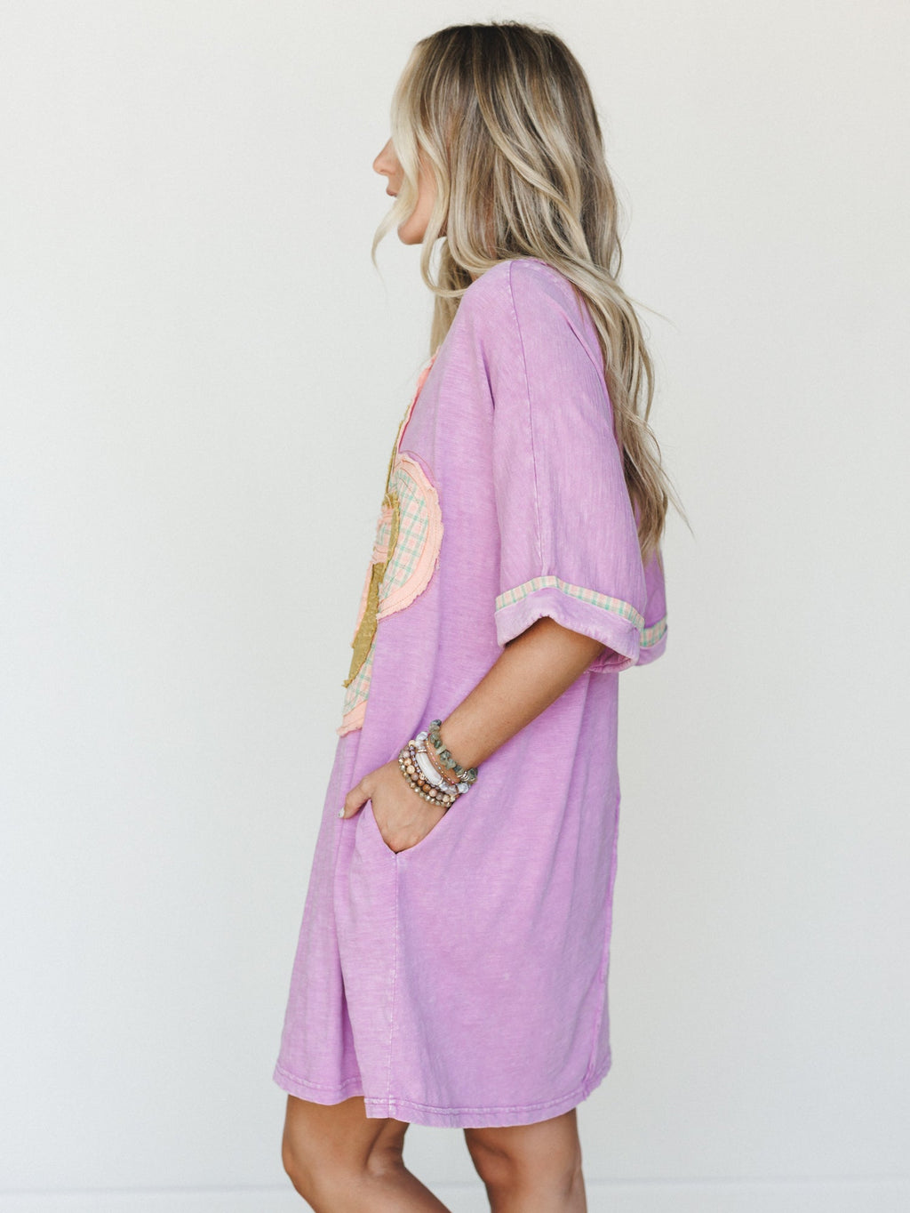 Flower Power Tee Dress - Orchid