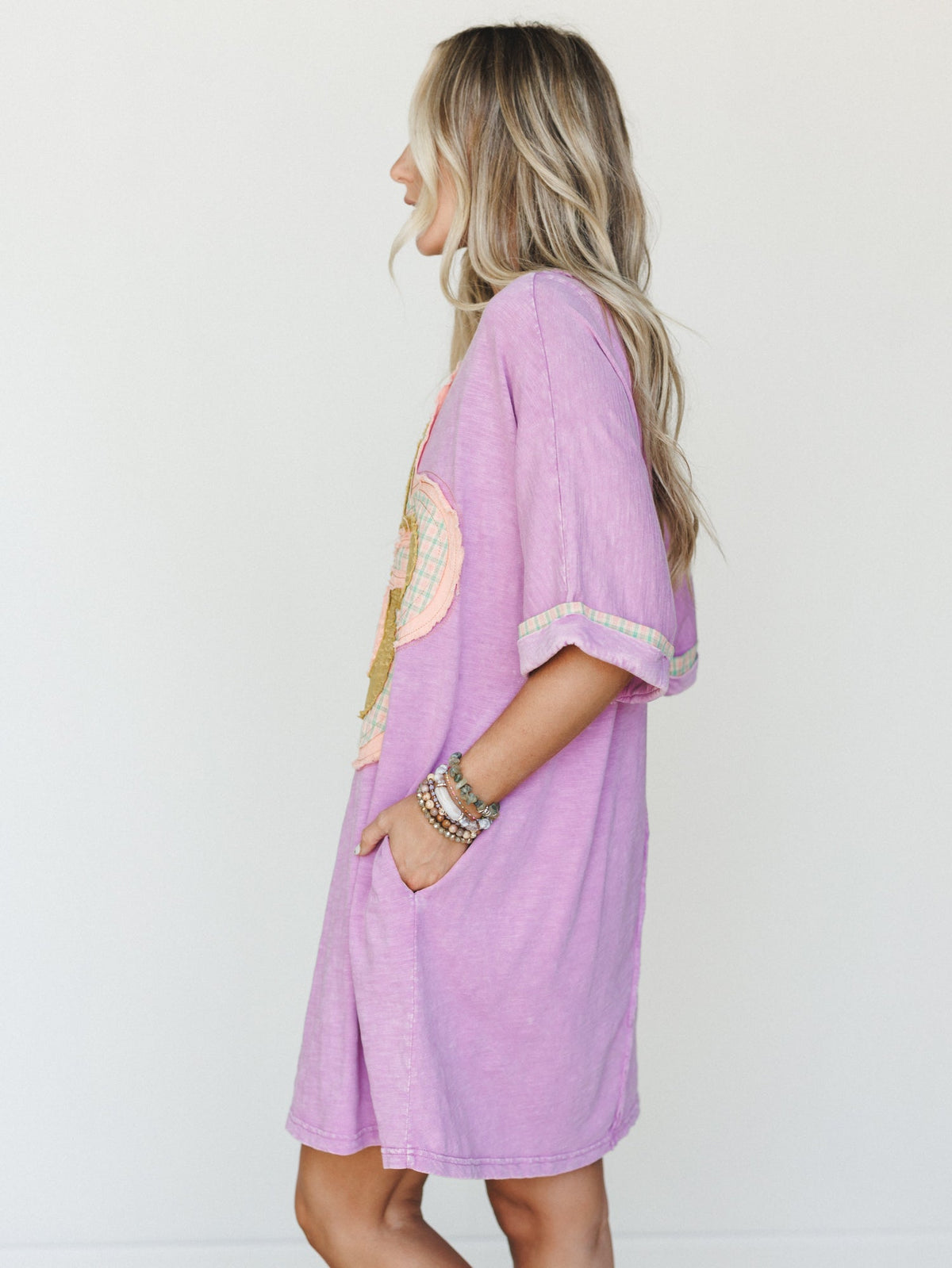 Flower Power Tee Dress - Orchid