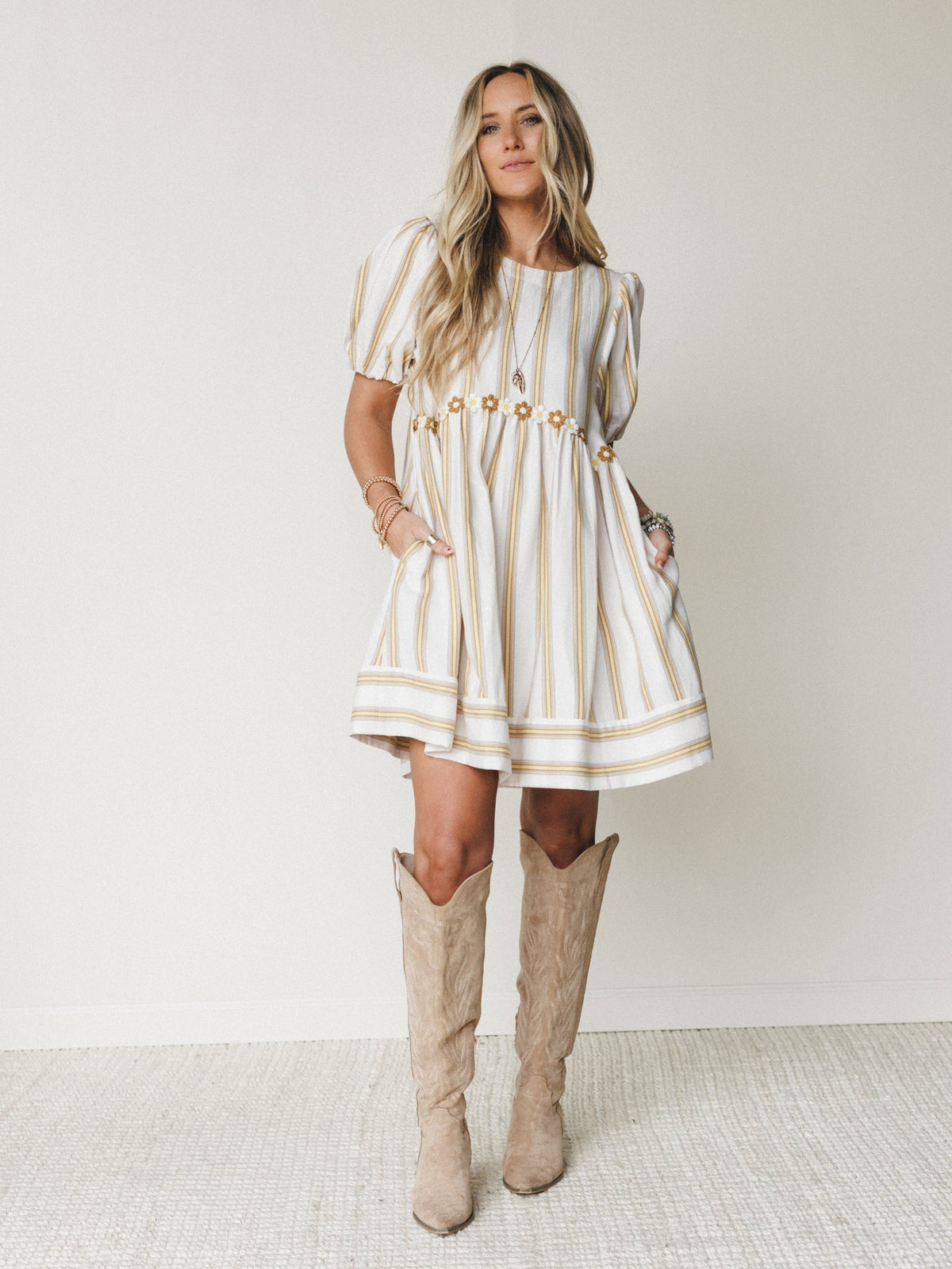 Solar Flare Dress - Oatmeal