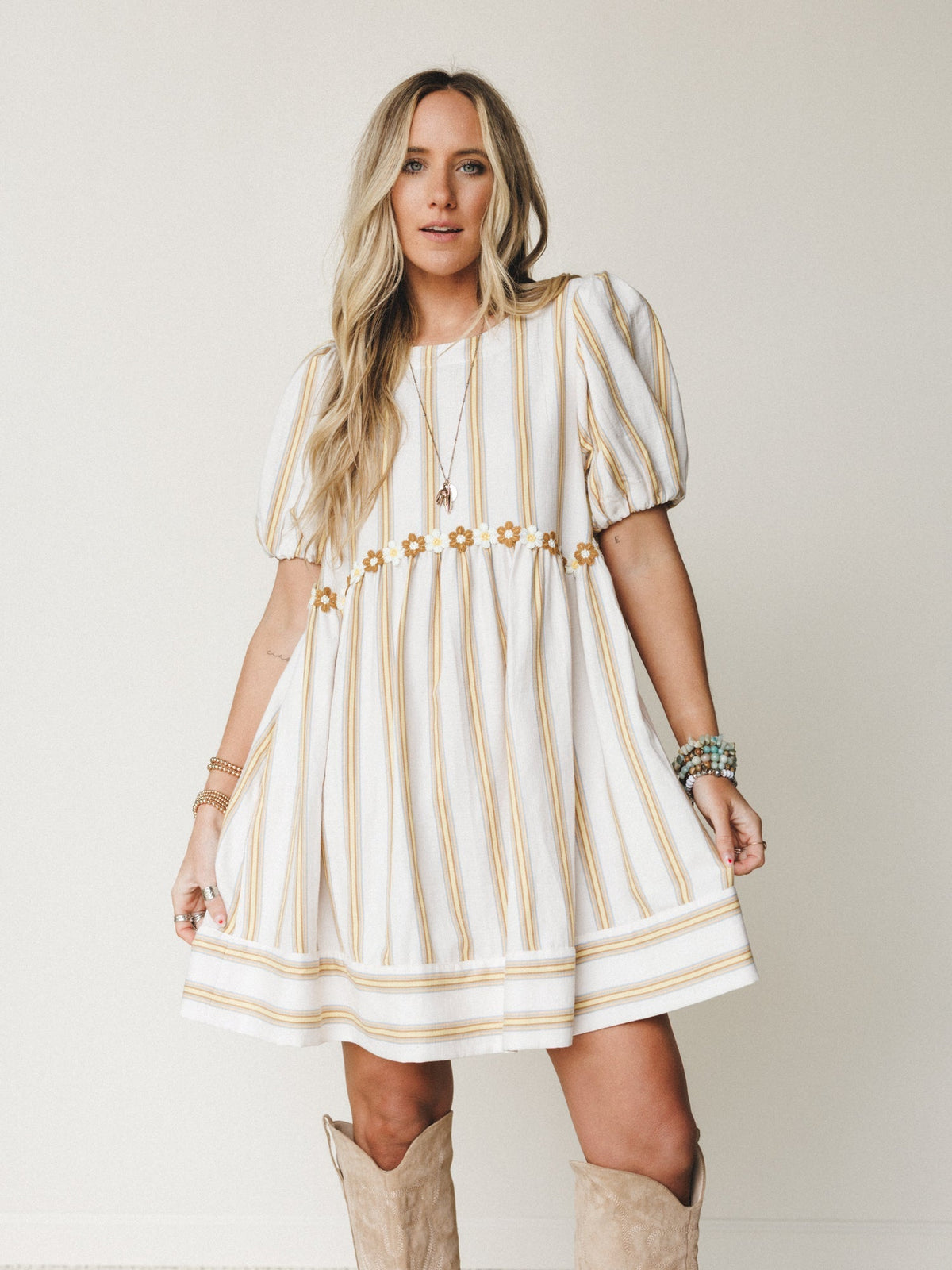 Solar Flare Dress - Oatmeal