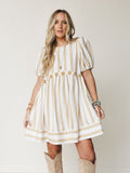 Solar Flare Dress - Oatmeal