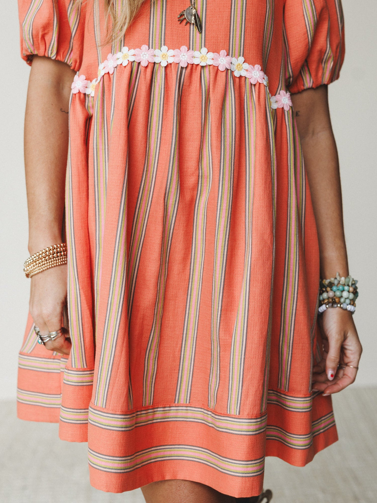 Solar Flare Dress - Tangerine