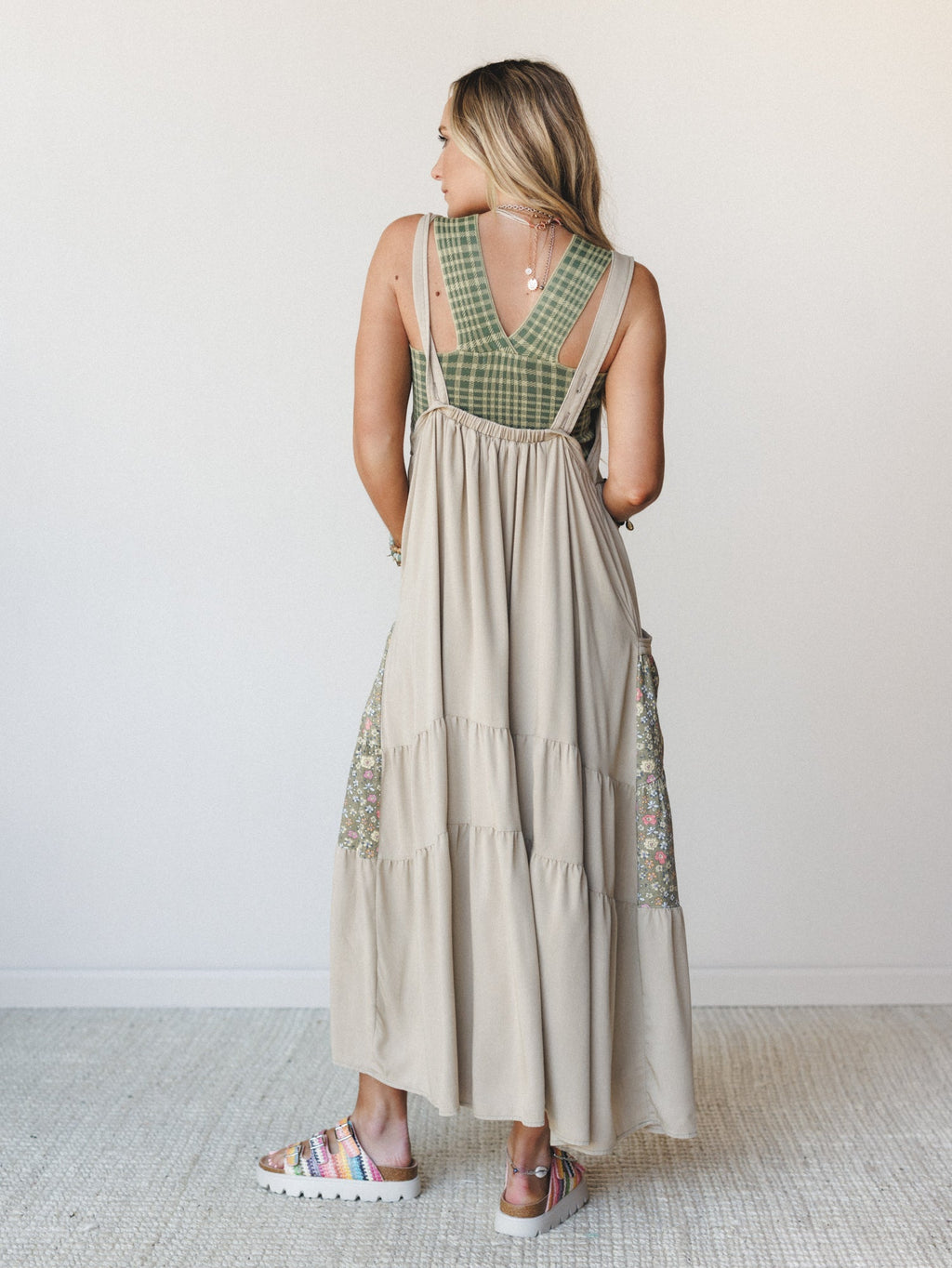Floral Gazer Maxi Dress - Dusty Sage