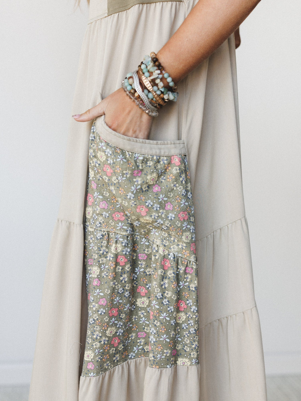 Floral Gazer Maxi Dress - Dusty Sage