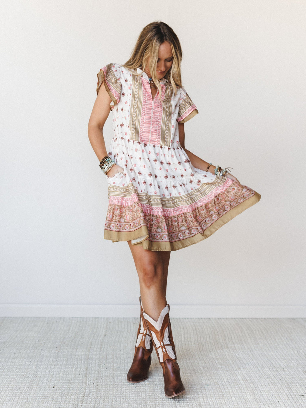 Off to The Races Dress - Natural