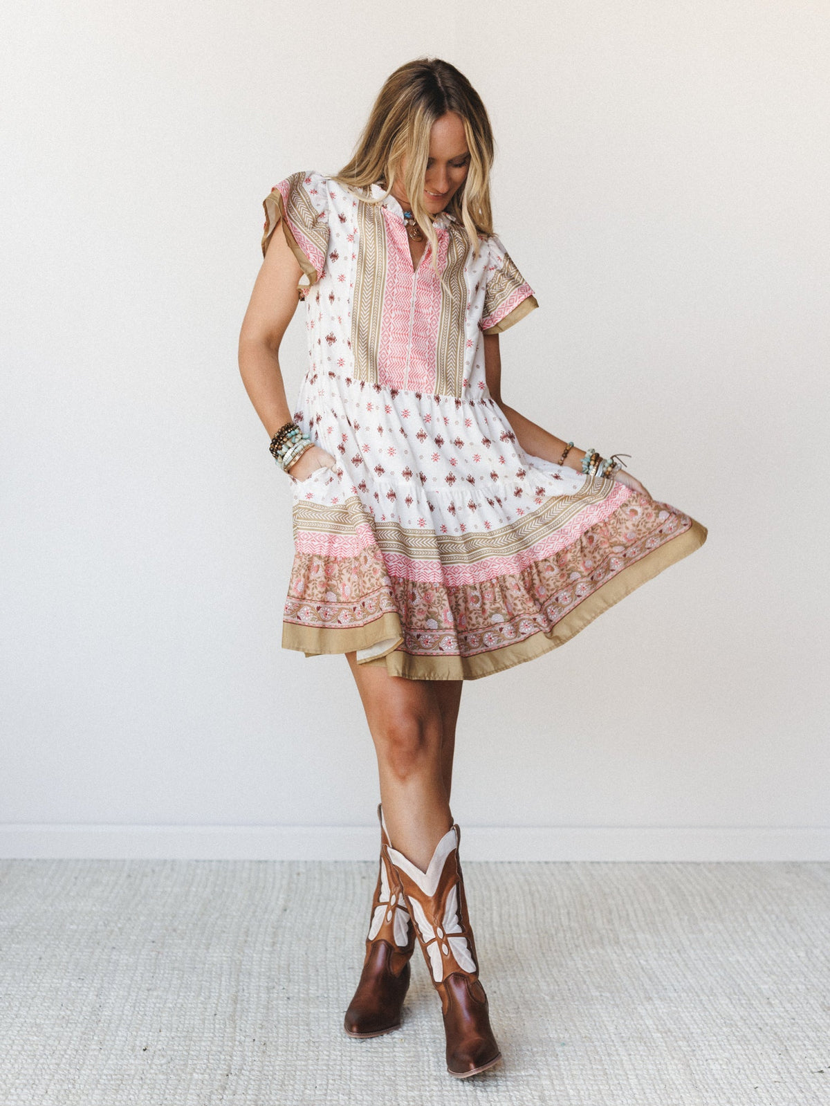 Off to The Races Dress - Natural