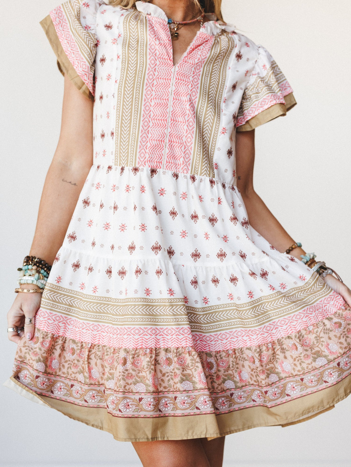 Off to The Races Dress - Natural