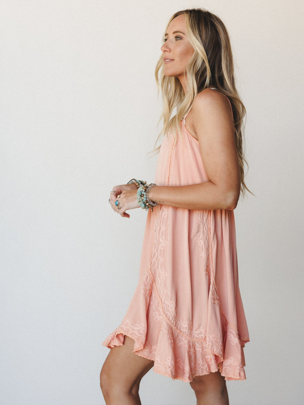 Georgia Mini Dress - Coral Orange