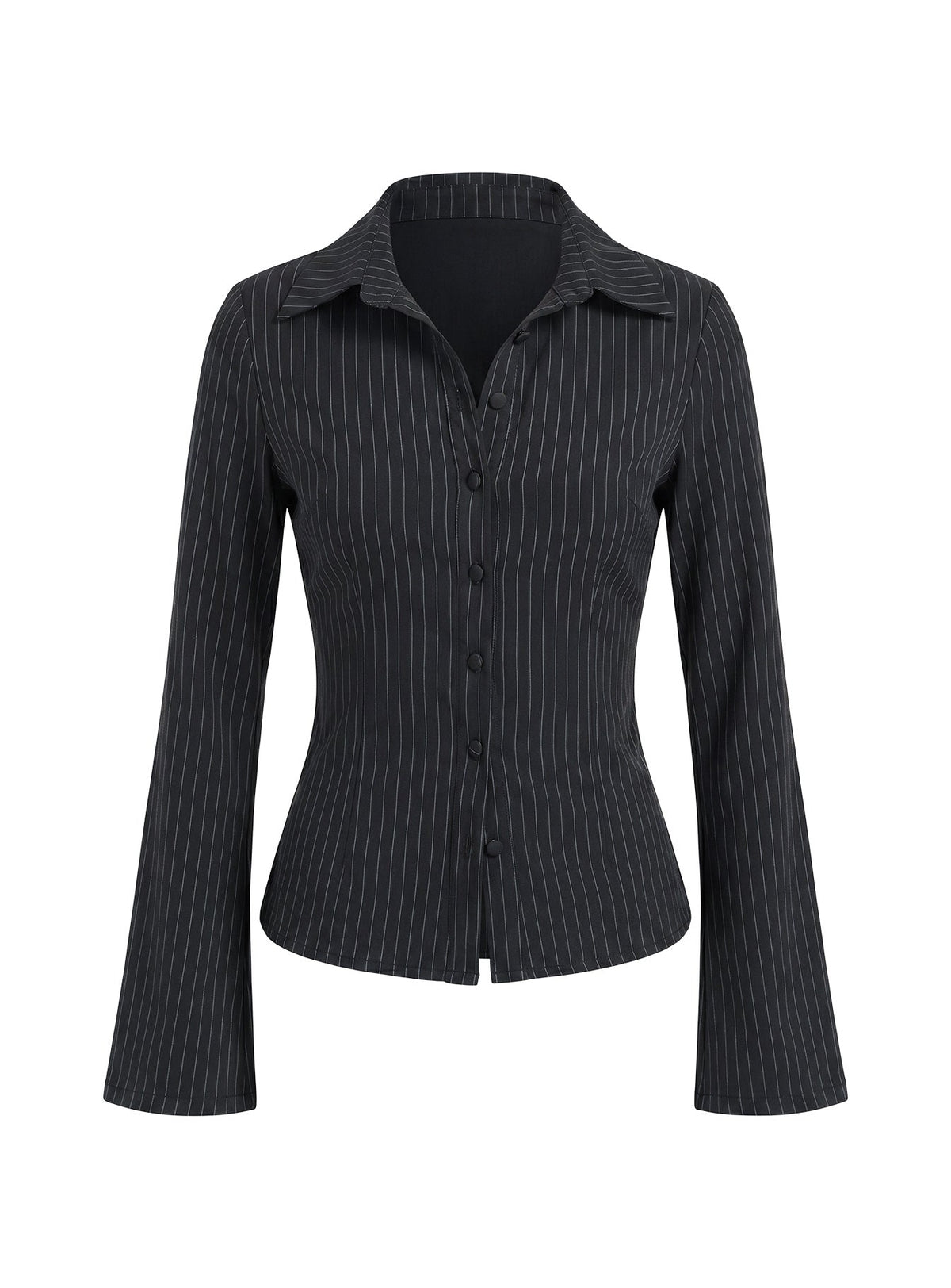 Anni Pinstripe Shirt Black