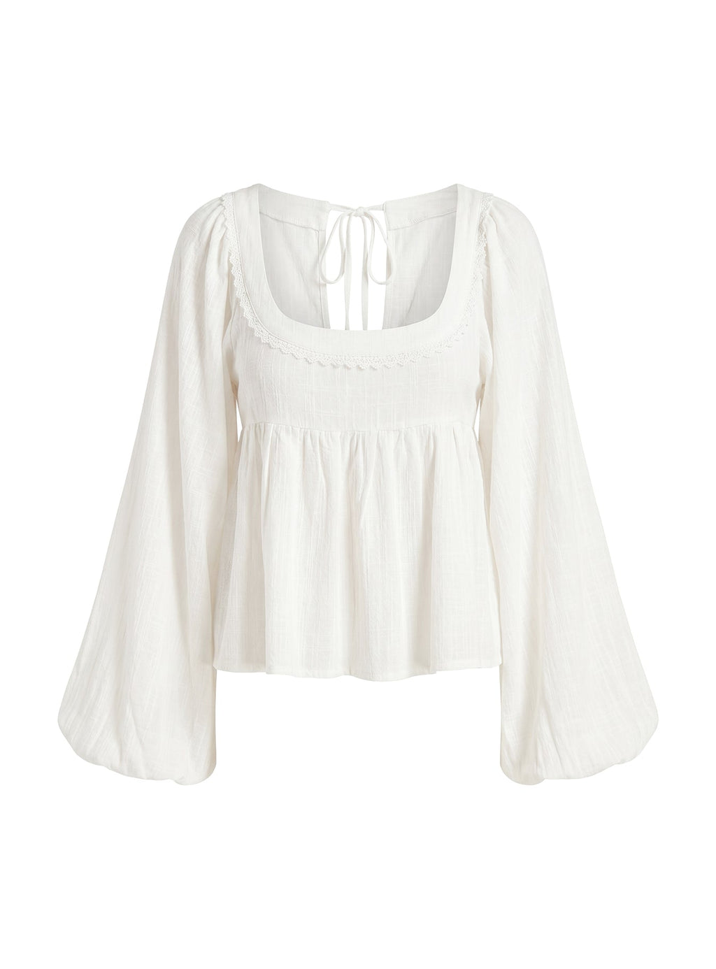Benjie Long Sleeve Top White