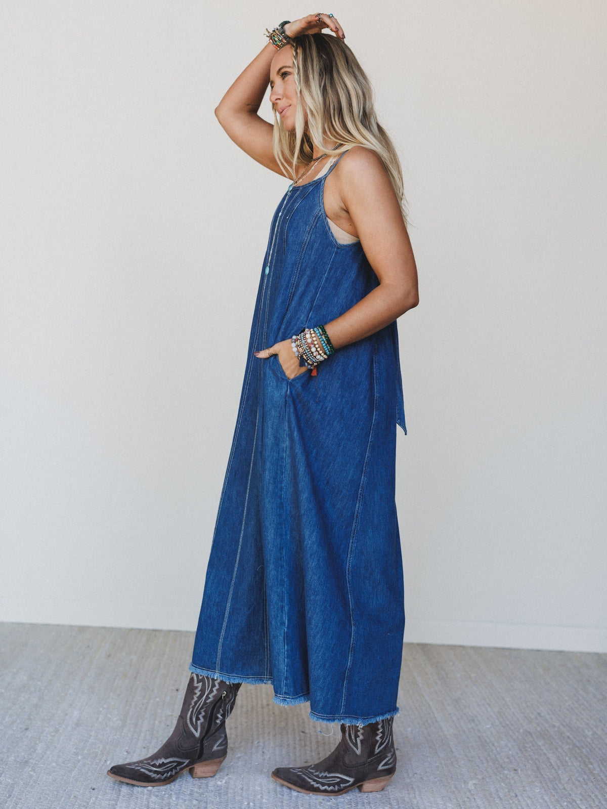 Bowtied Belle Maxi Dress - Cobalt