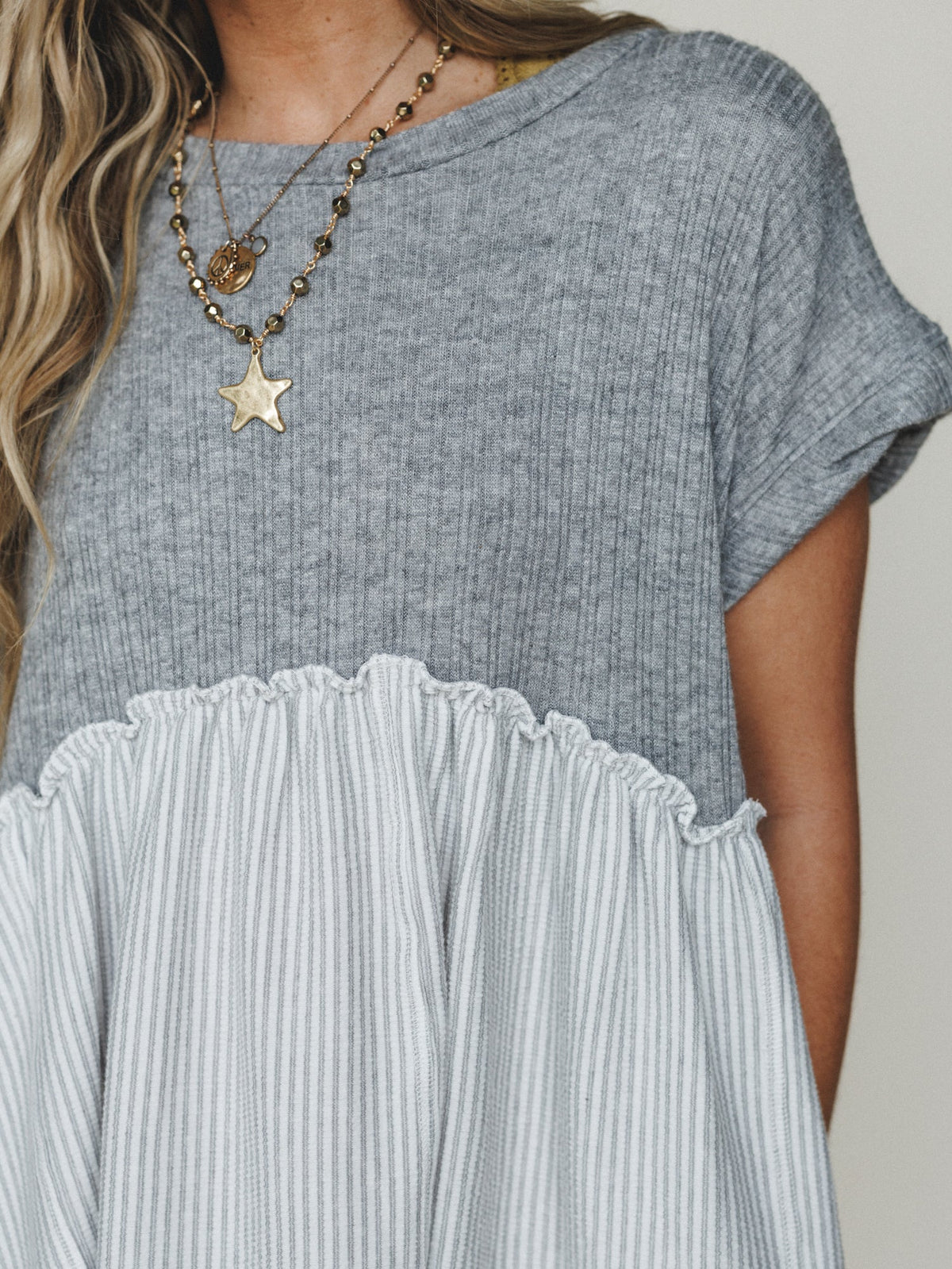 The Nest No Fuss Babydoll Dress - Gray