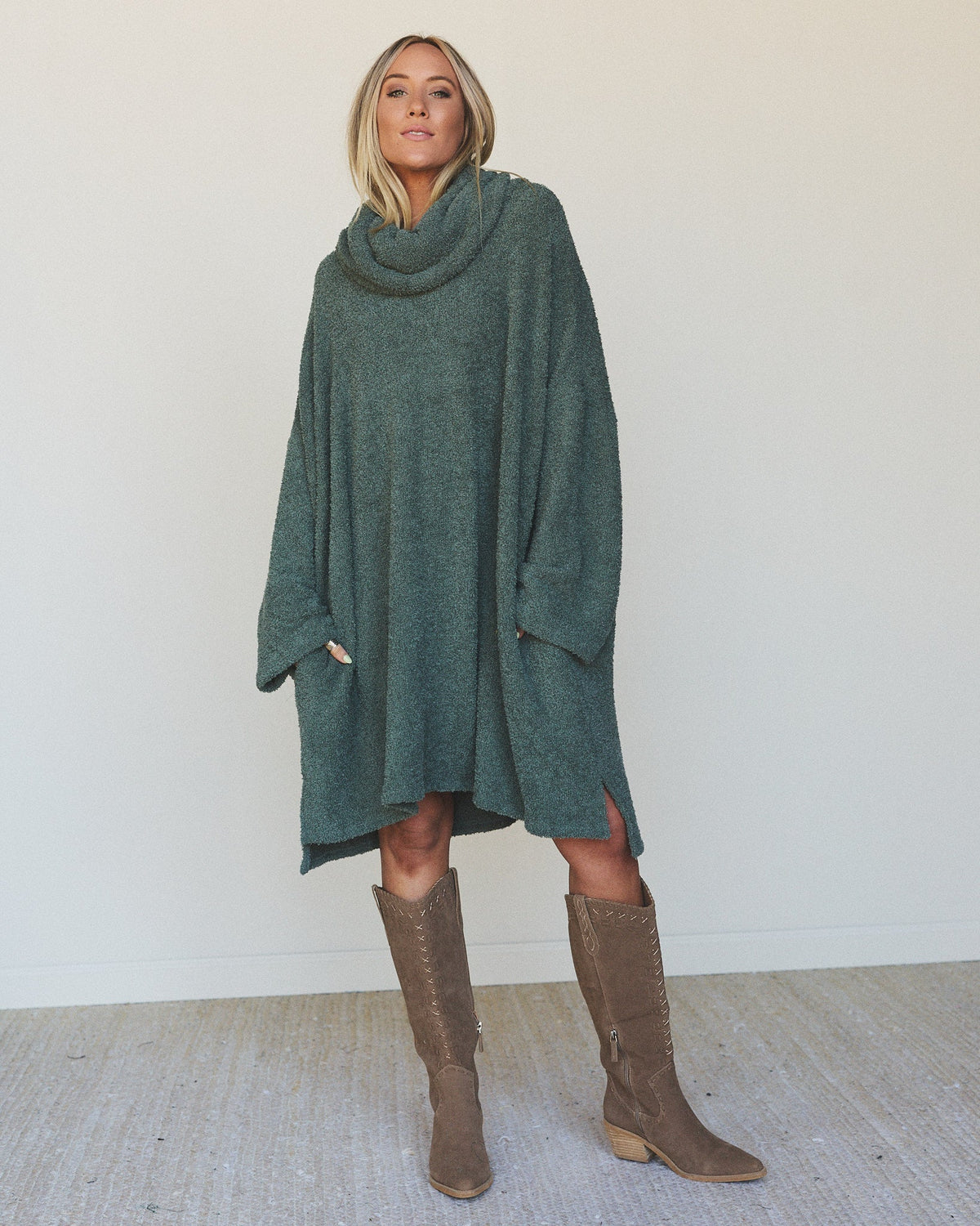 The Nest Hartlie Sweater Dress - Basil