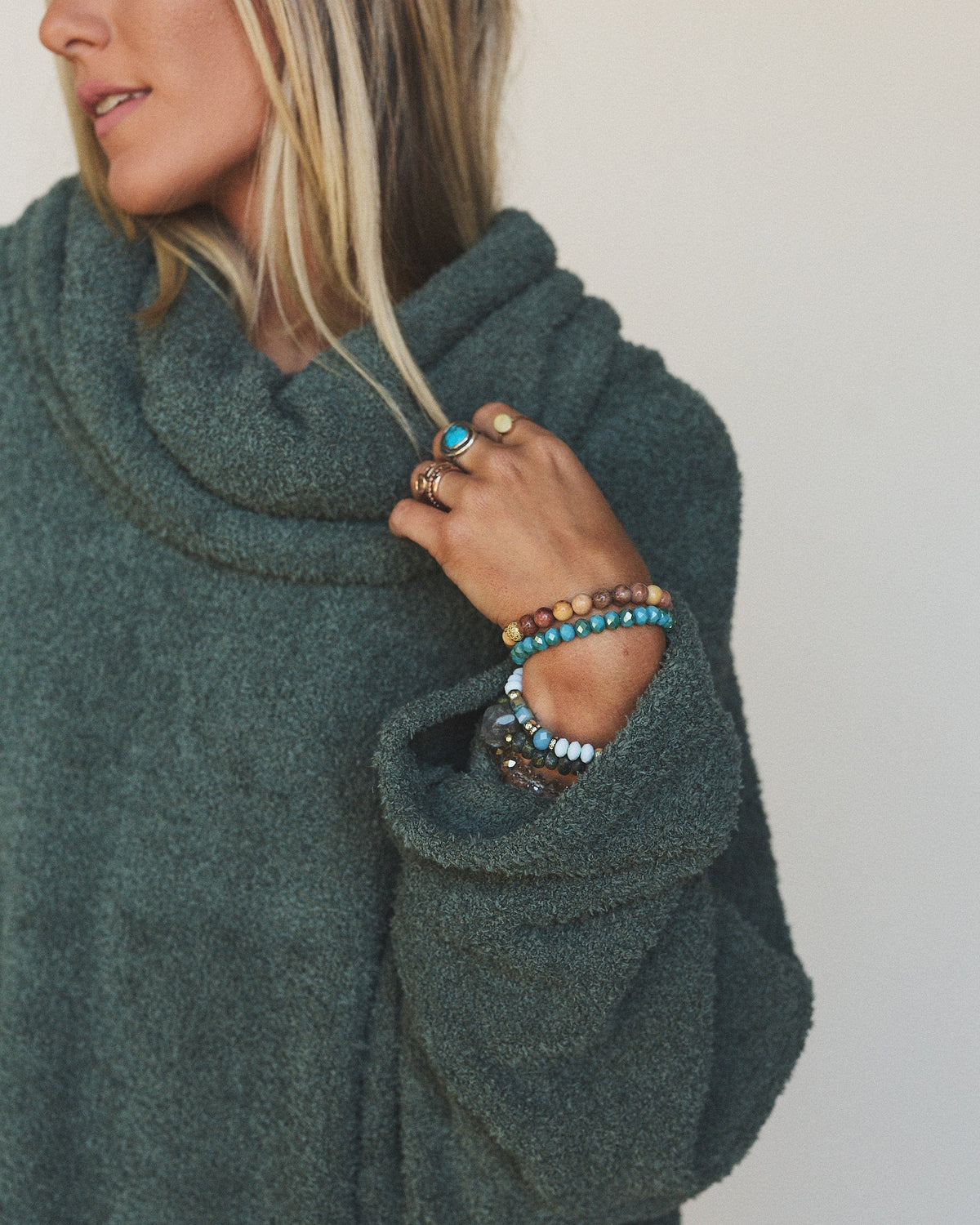 The Nest Hartlie Sweater Dress - Basil