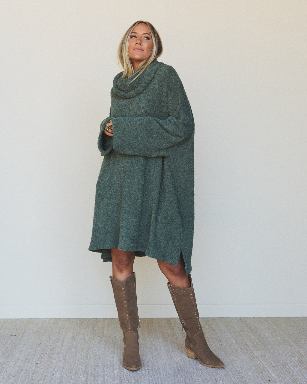 The Nest Hartlie Sweater Dress - Basil