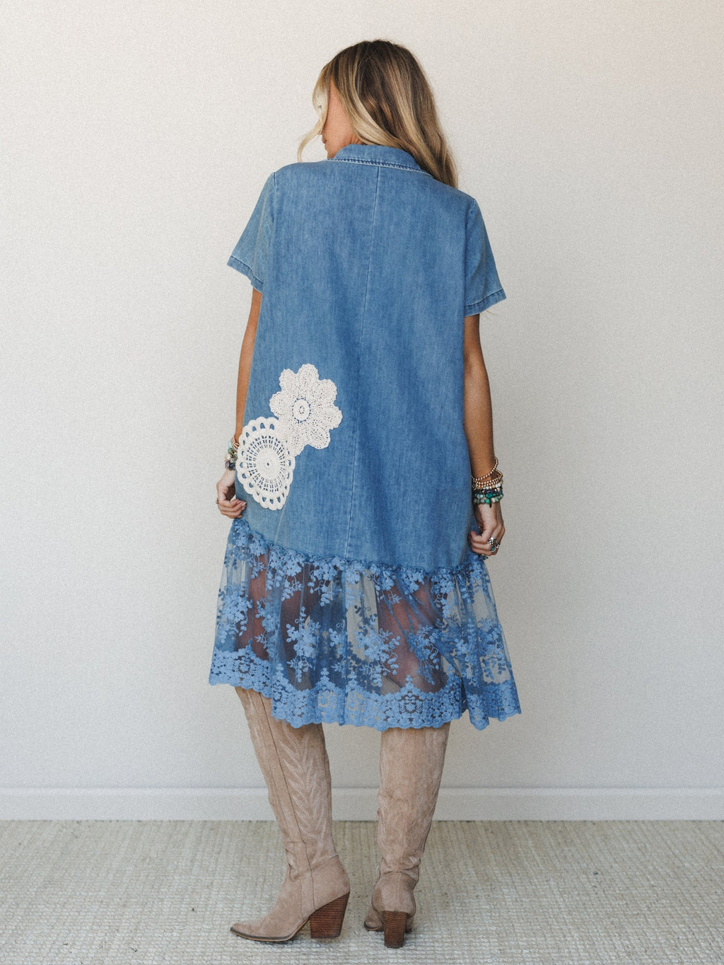 Flower Patch Maxi Dress - Denim