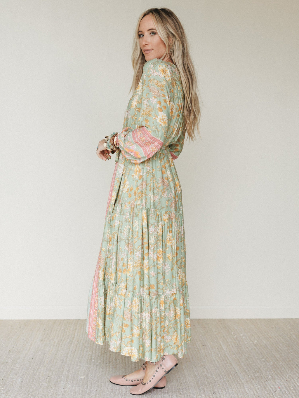 Lost in The Wind Maxi Dress - Sage