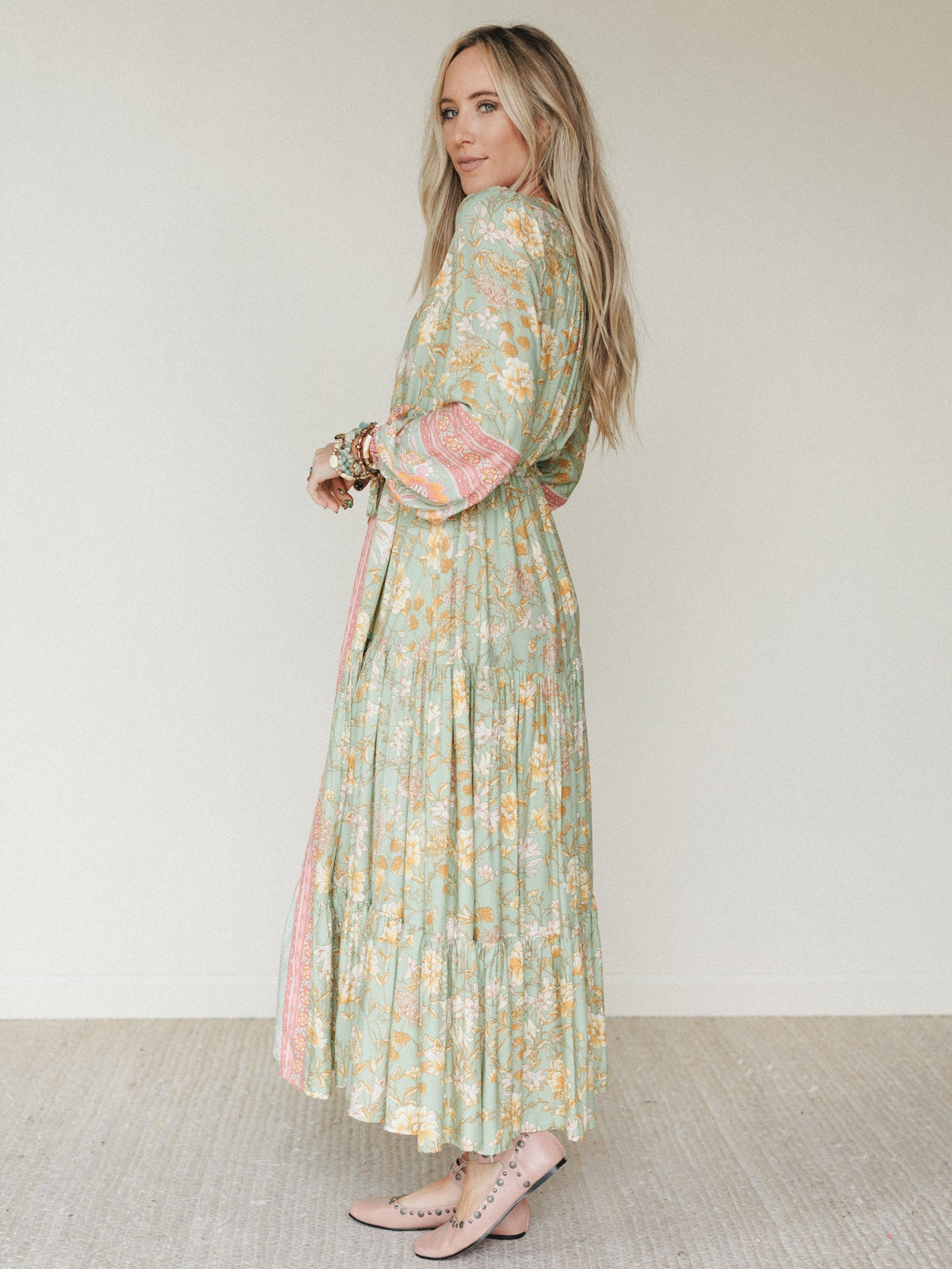 Lost in The Wind Maxi Dress - Sage