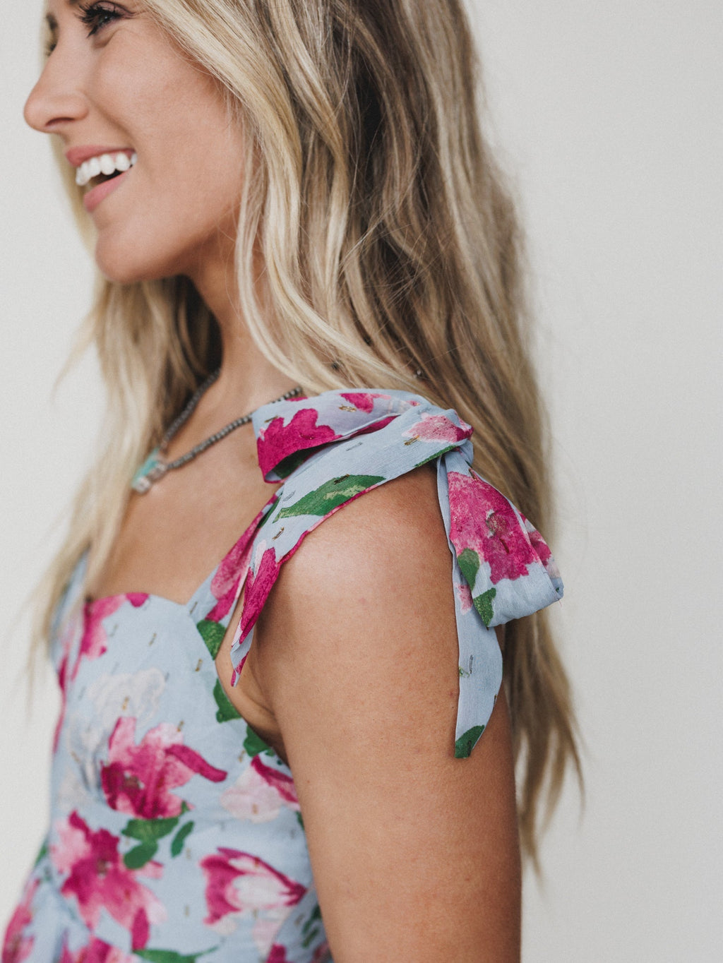 The Nest Lila Bloom Maxi Dress - Dusty Blue