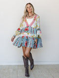 Sedona Sun Dress - Cream Jade Multi