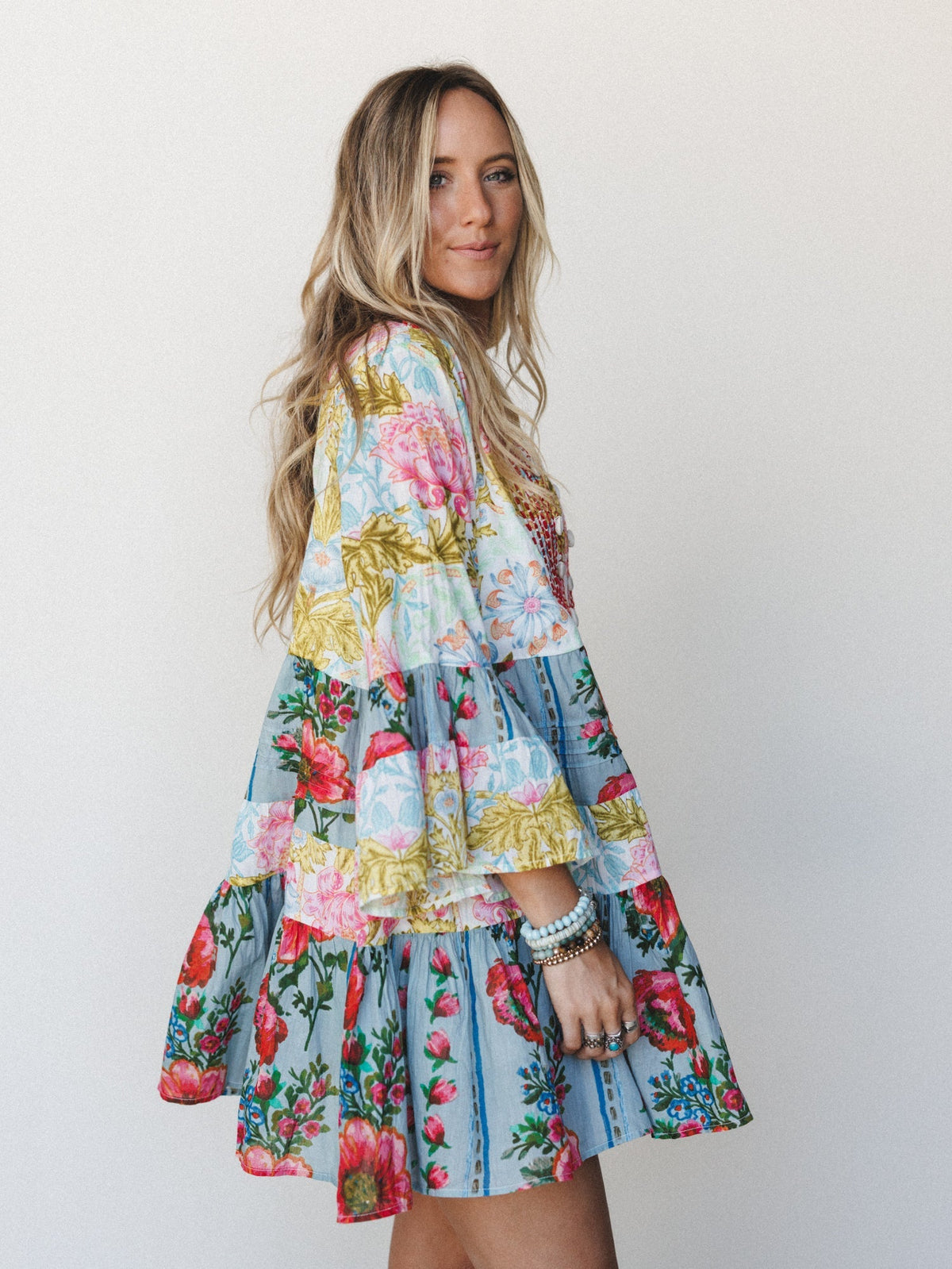 Sedona Sun Dress - Cream Jade Multi
