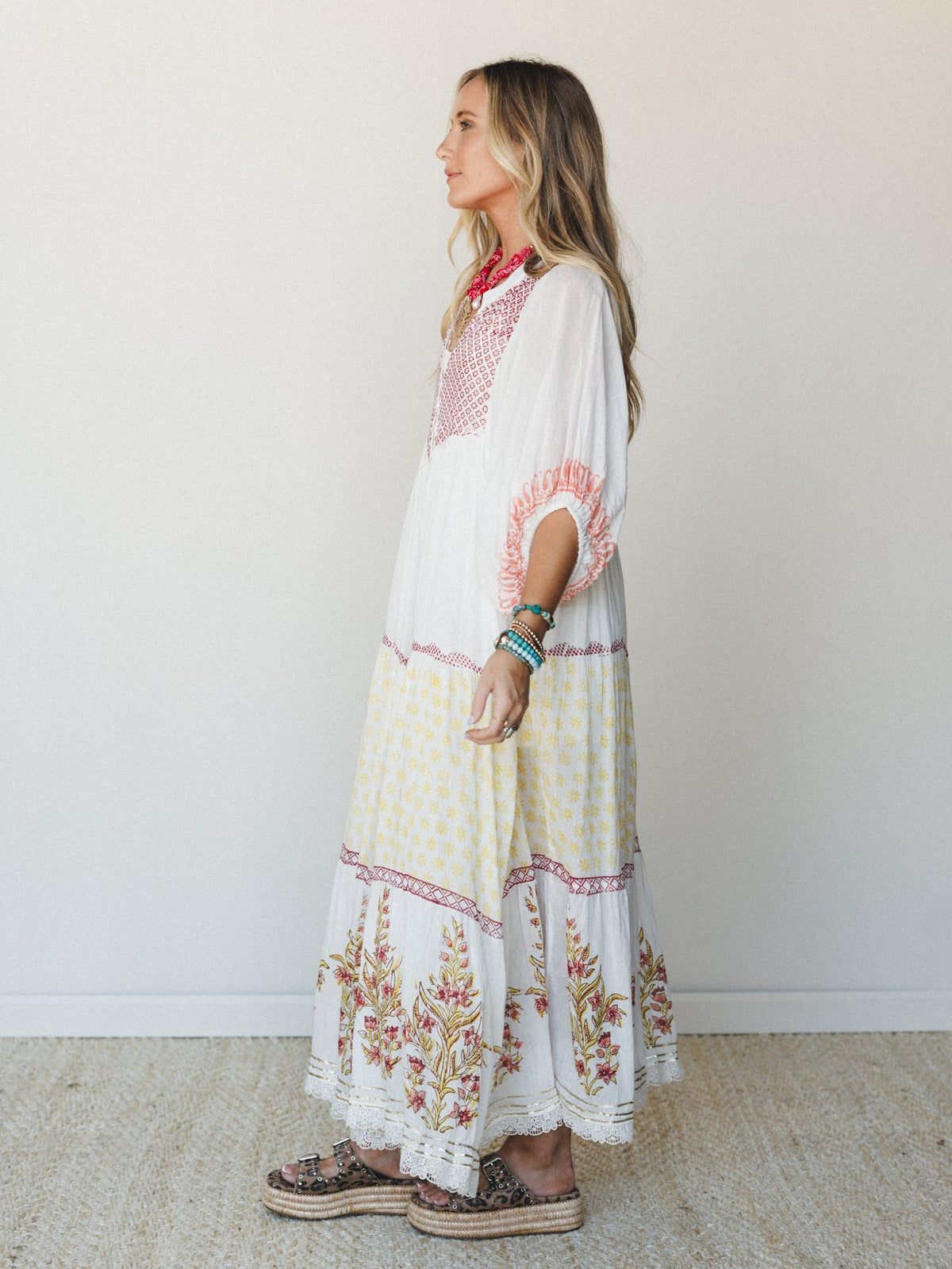 Honey Sun Maxi Dress - Natural Multi
