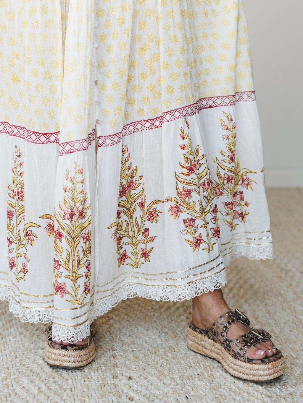Honey Sun Maxi Dress - Natural Multi