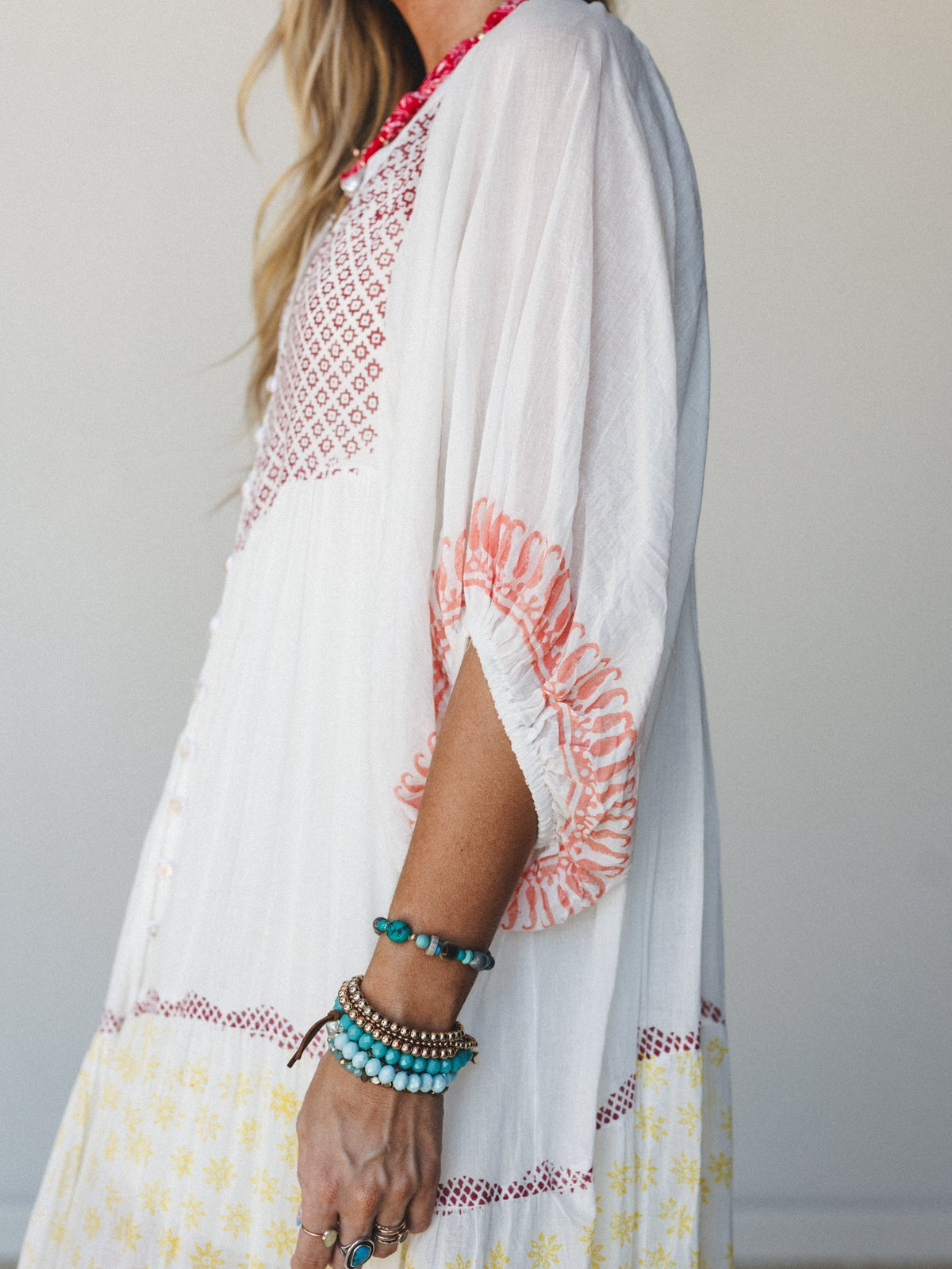 Honey Sun Maxi Dress - Natural Multi