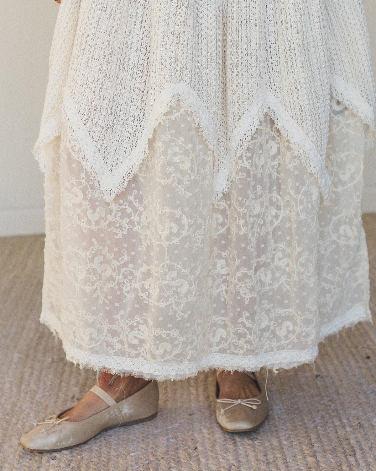 Spring And Lace Overall Dress - Blue