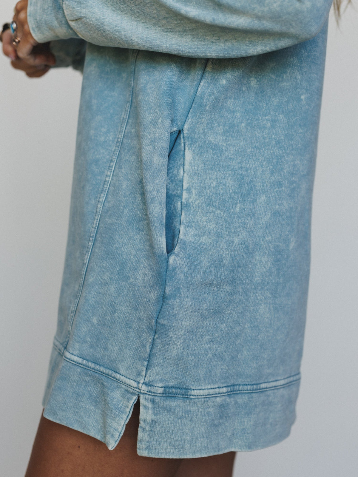 Mission Cozy Sweatshirt Dress - Ash Blue